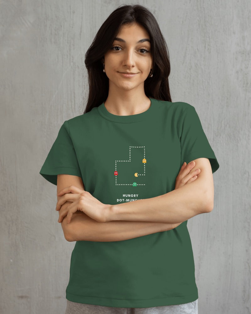 Pac-Man - Unisex Multicolor Printed T-shirt