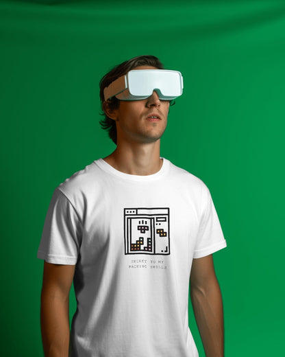 Tetris - Unisex White Printed T-shirt