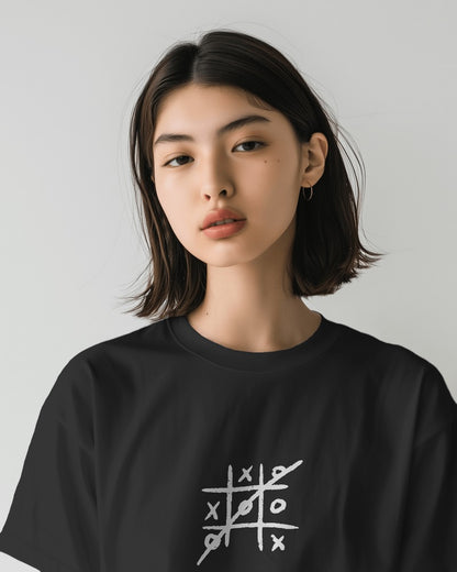 Tic Tac Toe - Unisex Multicolor Printed T-shirt
