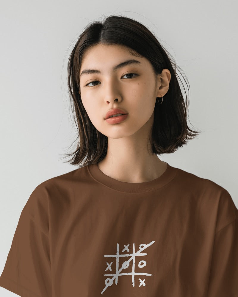 Tic Tac Toe - Unisex Multicolor Printed T-shirt