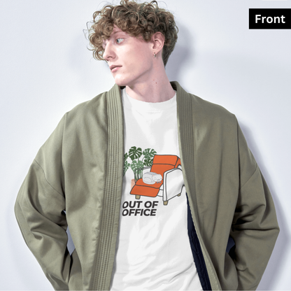 Out of Office - Unisex White Printed T-shirt