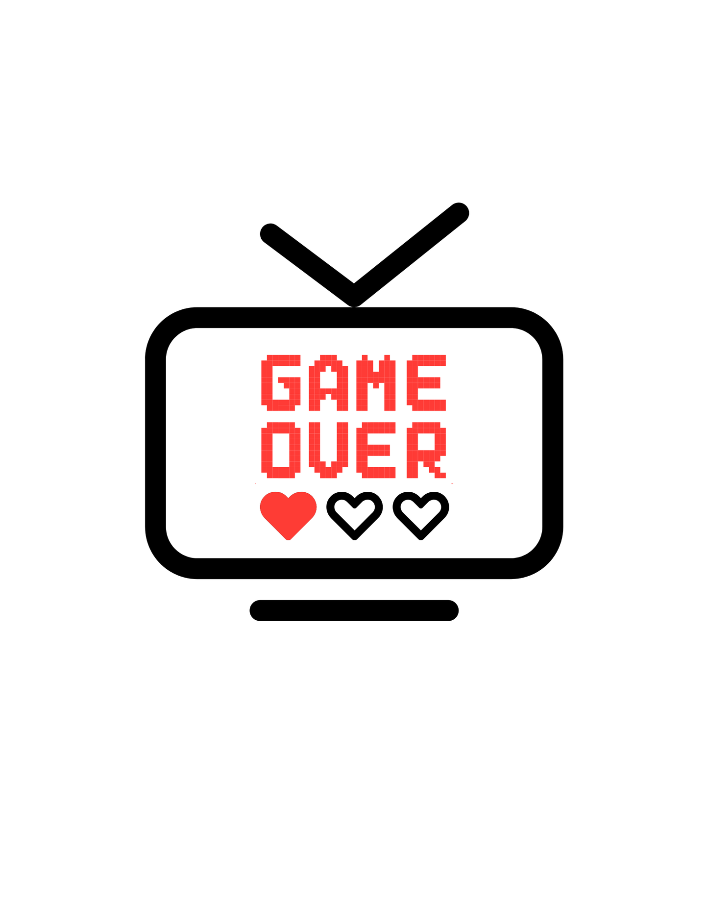 Game Over - Unisex White Printed T-shirt