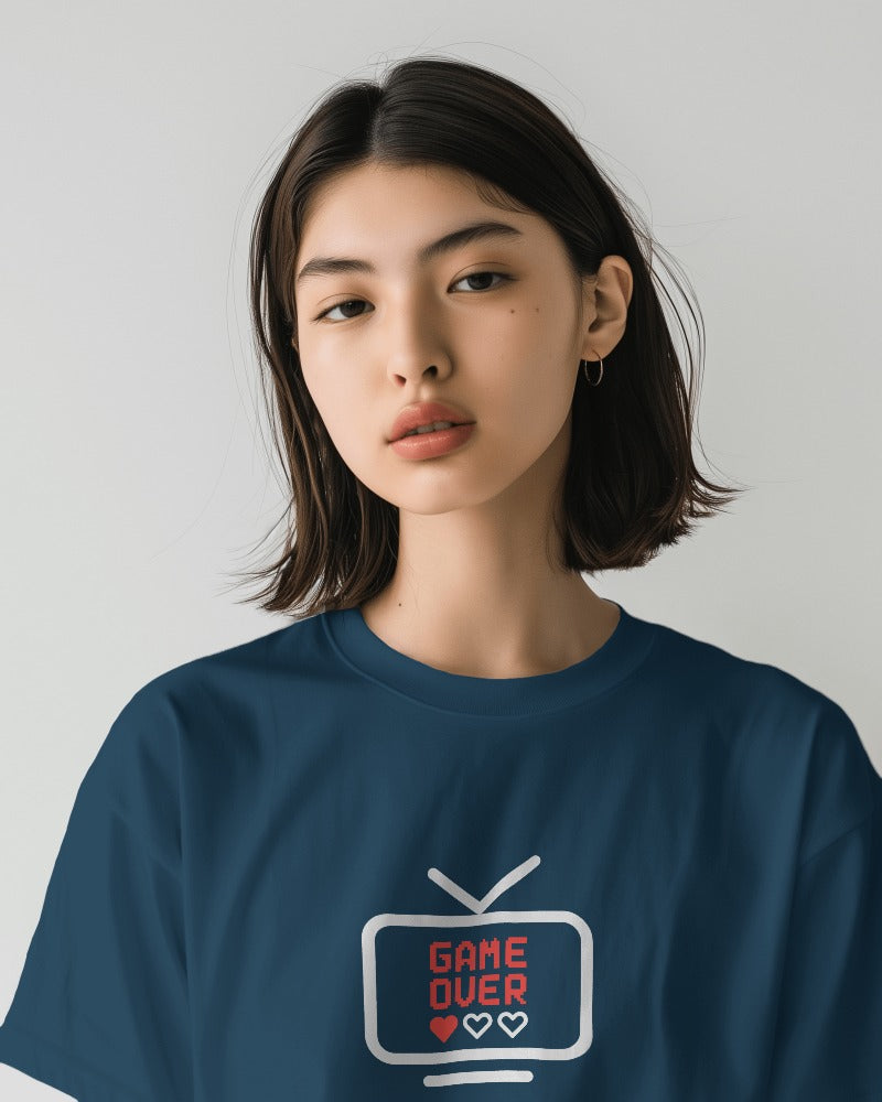 Game Over - Unisex Multicolor Printed T-shirt