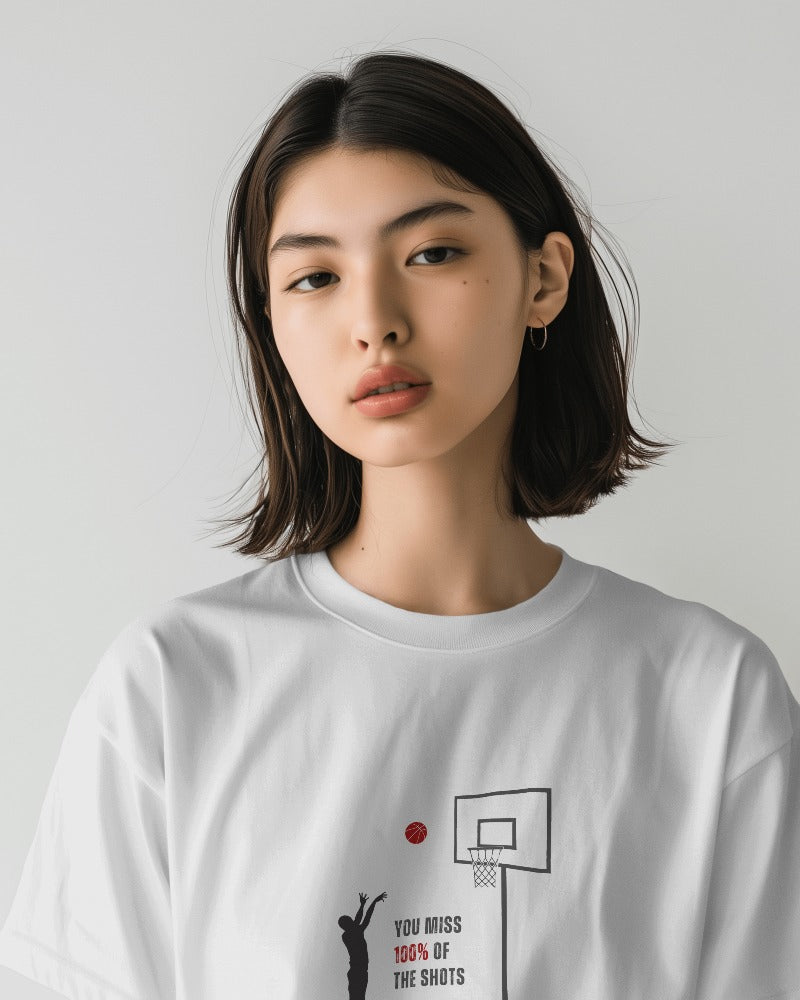 Shots you don't take - Unisex White Printed T-shirt