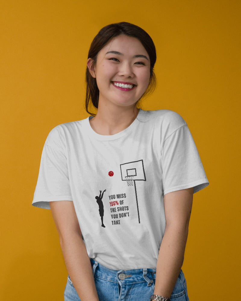 Shots you don't take - Unisex White Printed T-shirt