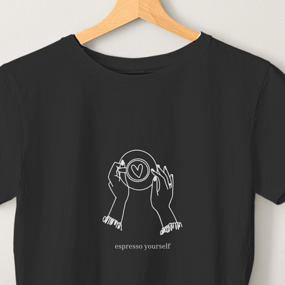 Espresso yourself - Unisex Black Printed T-shirt