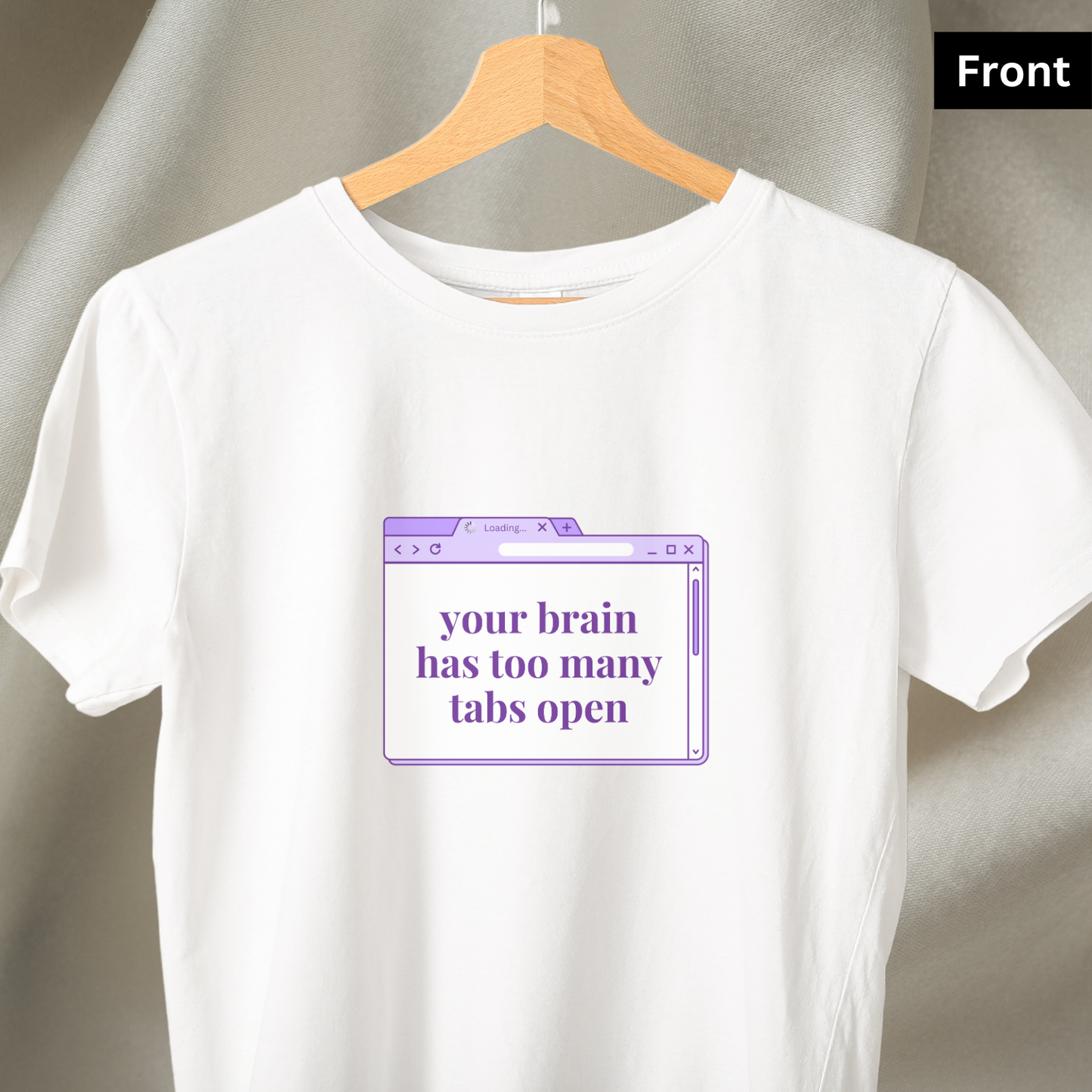 Too many tabs - Unisex White Printed T-shirt