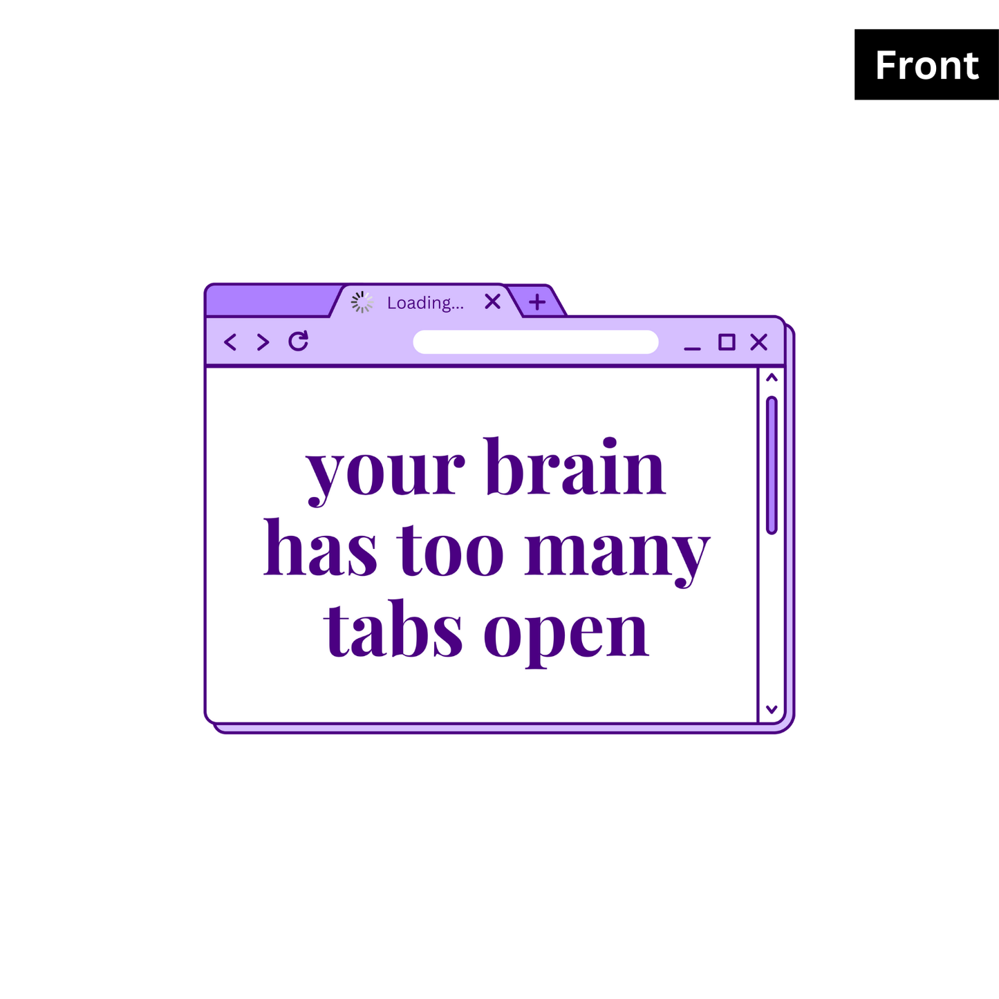 Too many tabs - Unisex White Printed T-shirt