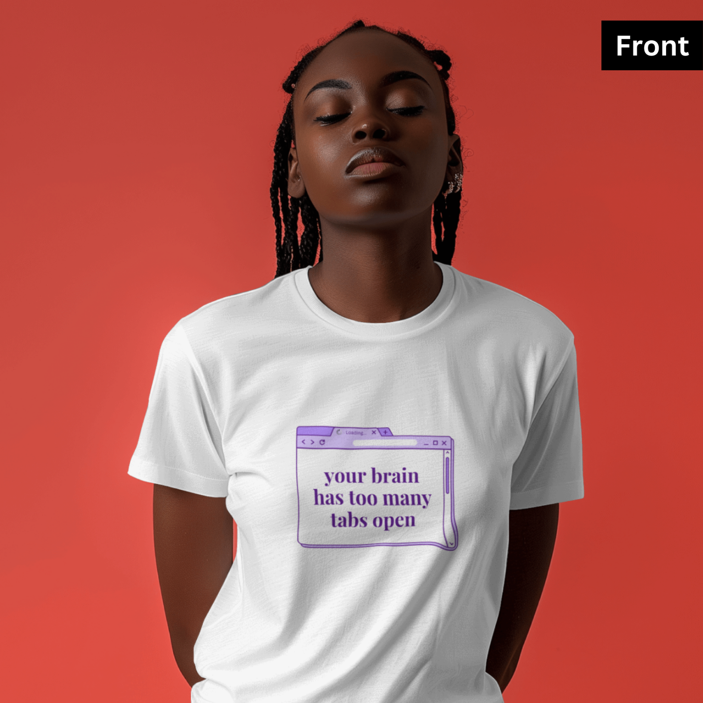 Too many tabs - Unisex White Printed T-shirt