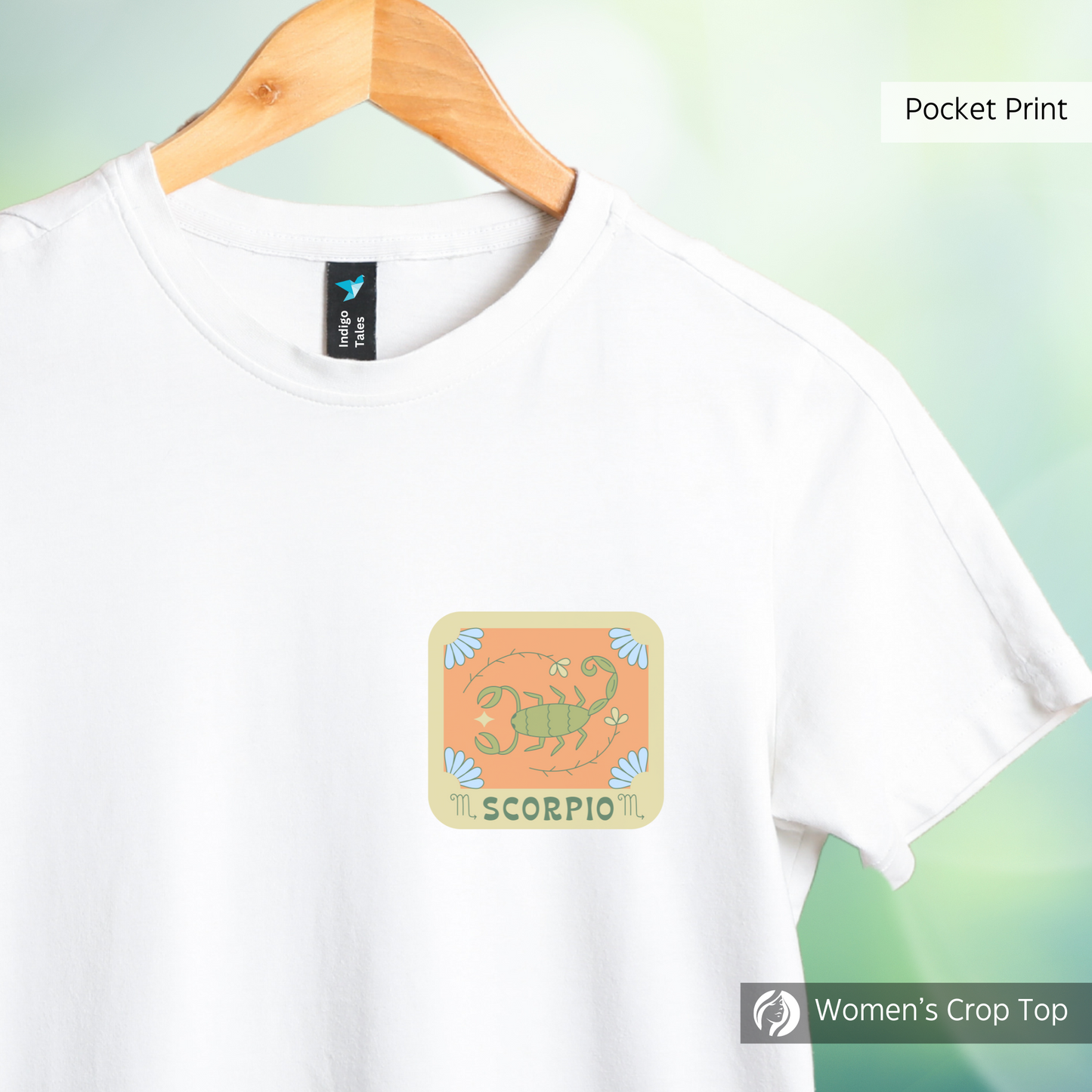 Scorpio - Women's White Crop Top