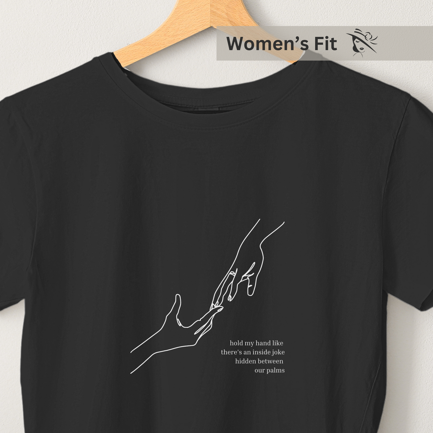 Our Hands - Women's Black Printed T-shirt
