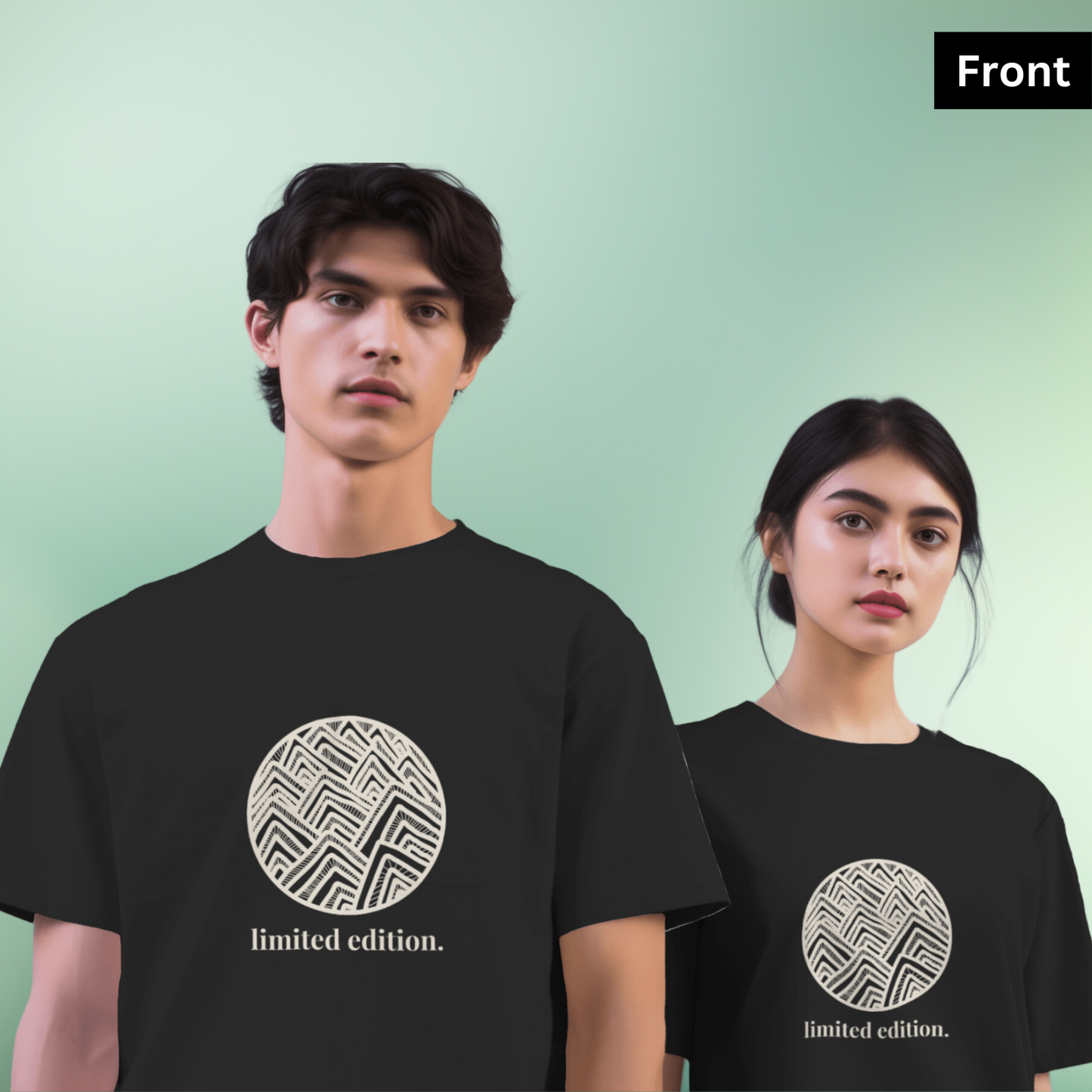Limited edition - Unisex Black Printed T-shirt