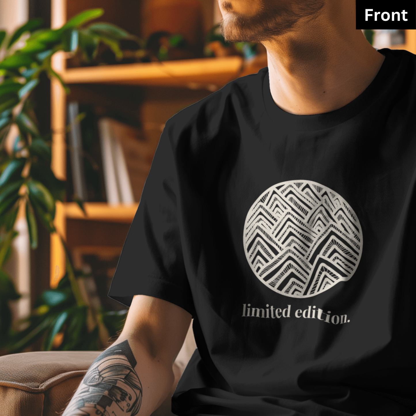 Limited edition - Unisex Black Printed T-shirt