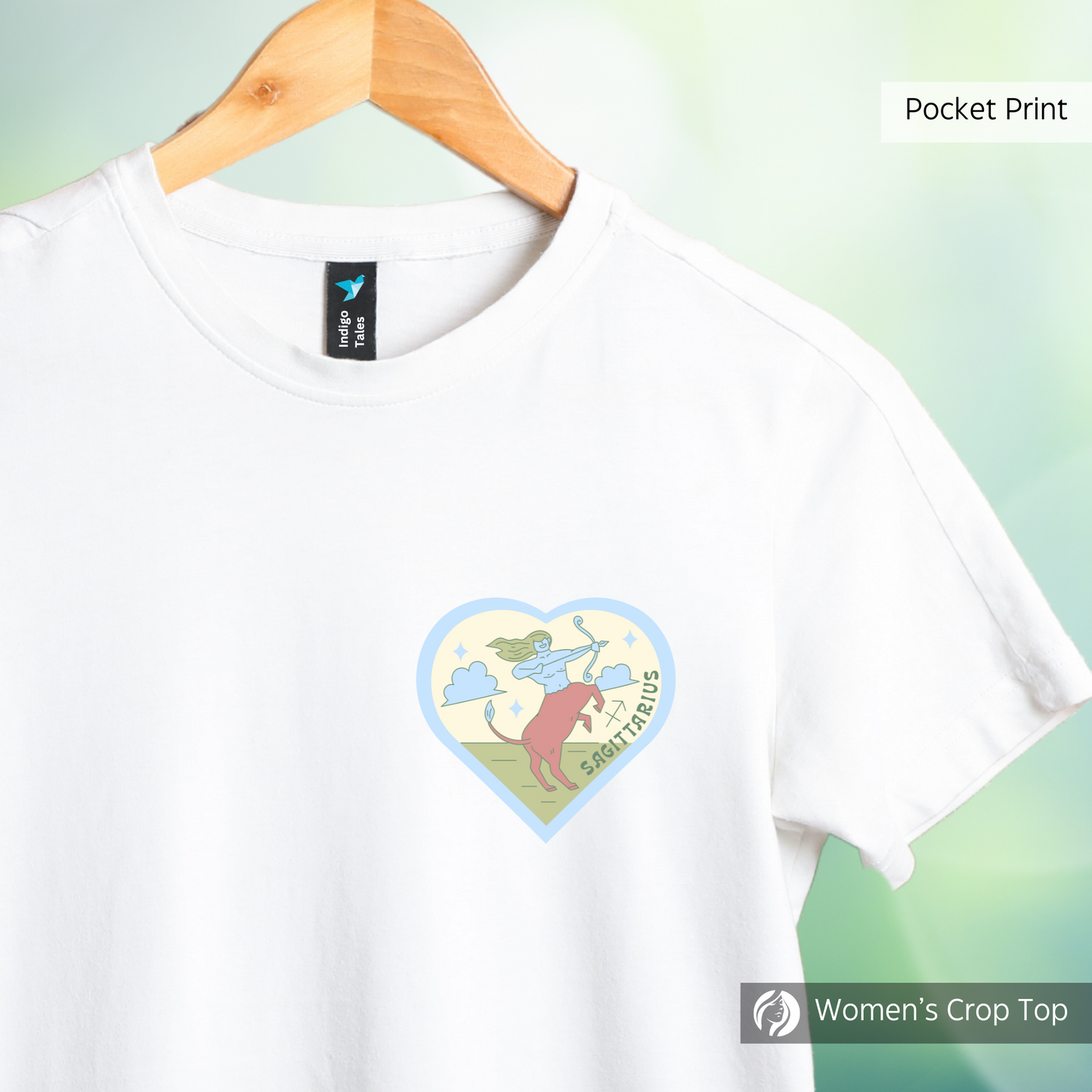 Sagittarius - Women's White Crop Top