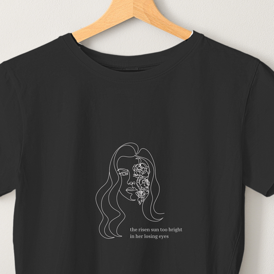 The Sun is too Bright - Unisex Black Printed T-shirt