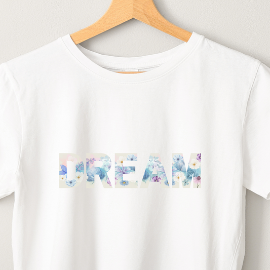 Dream - Unisex White Printed T-shirt