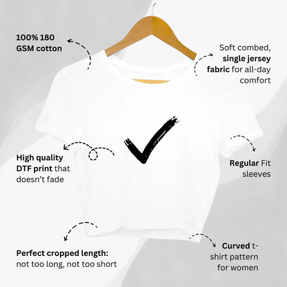 Amalfi - Women's White Printed Crop Top