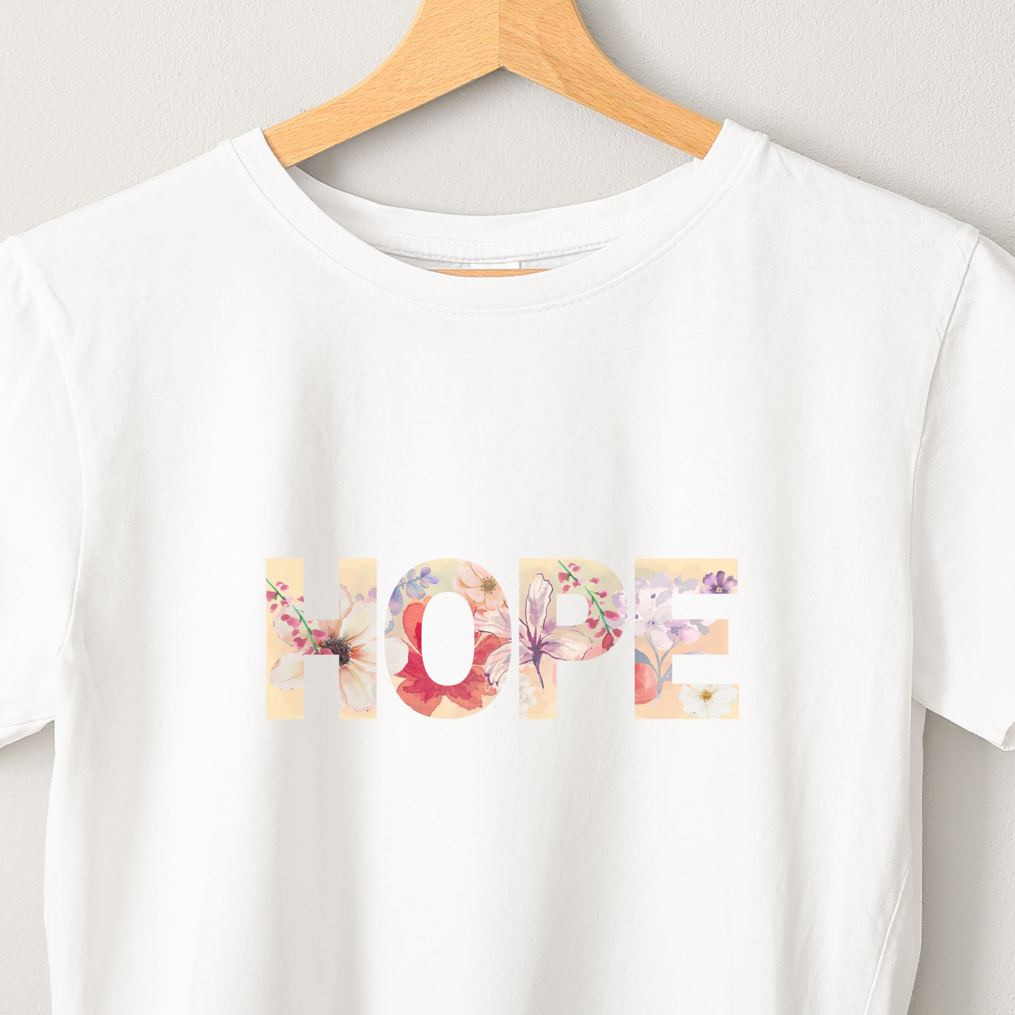 Hope - Unisex White Printed T-shirt