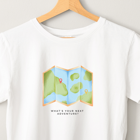 Where next? - Unisex White Printed T-shirt