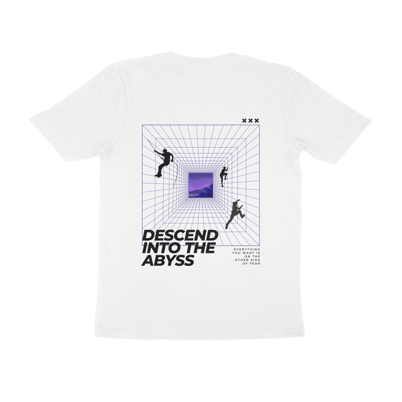 Abyss - Unisex White Printed T-shirt