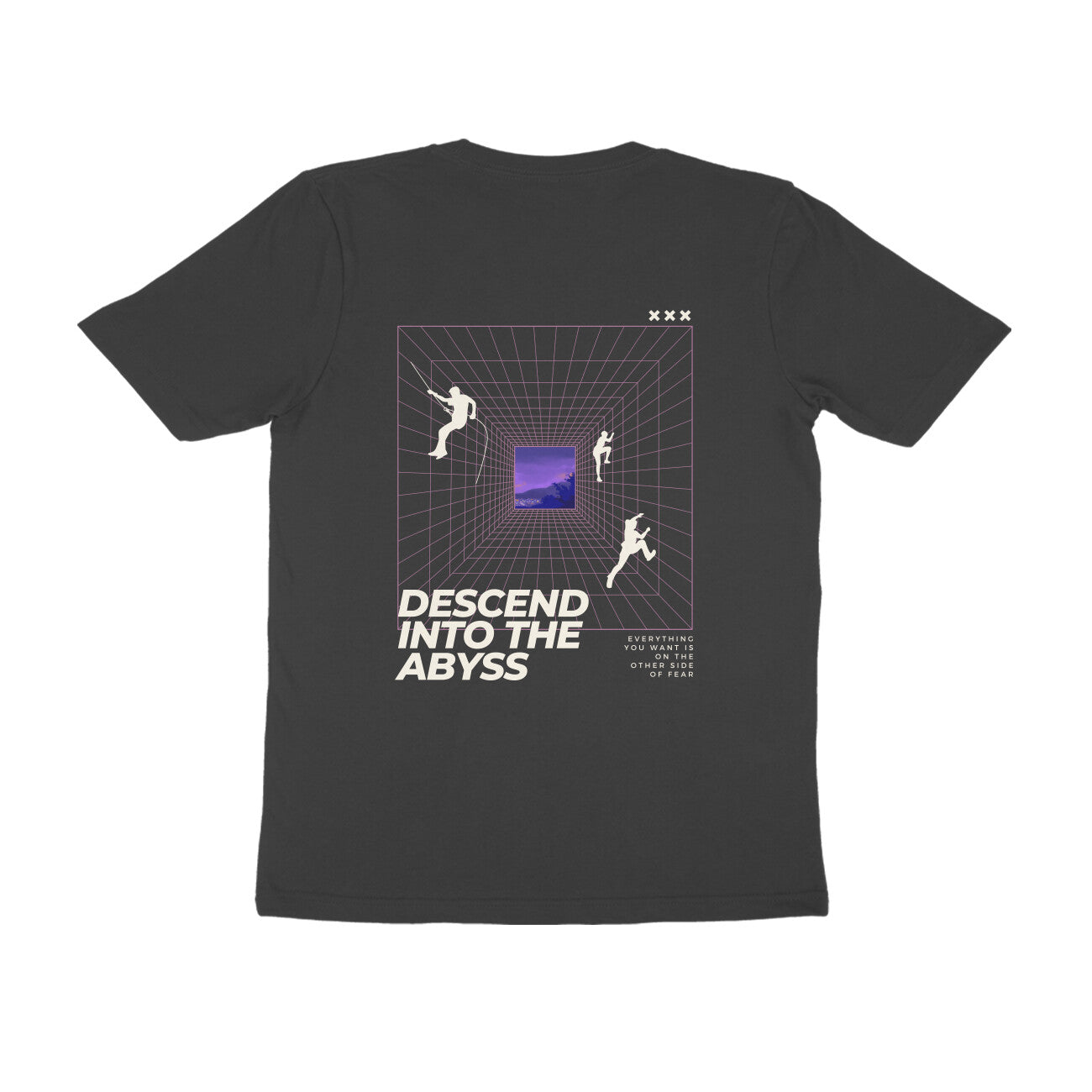 Abyss - Unisex Black Printed T-shirt