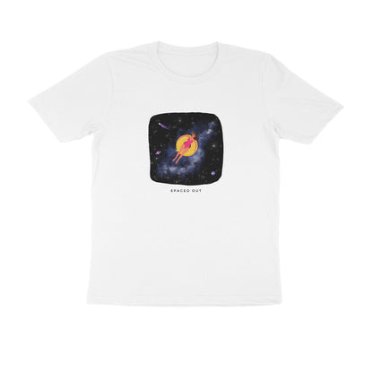 Spaced Out - Unisex White Printed T-shirt