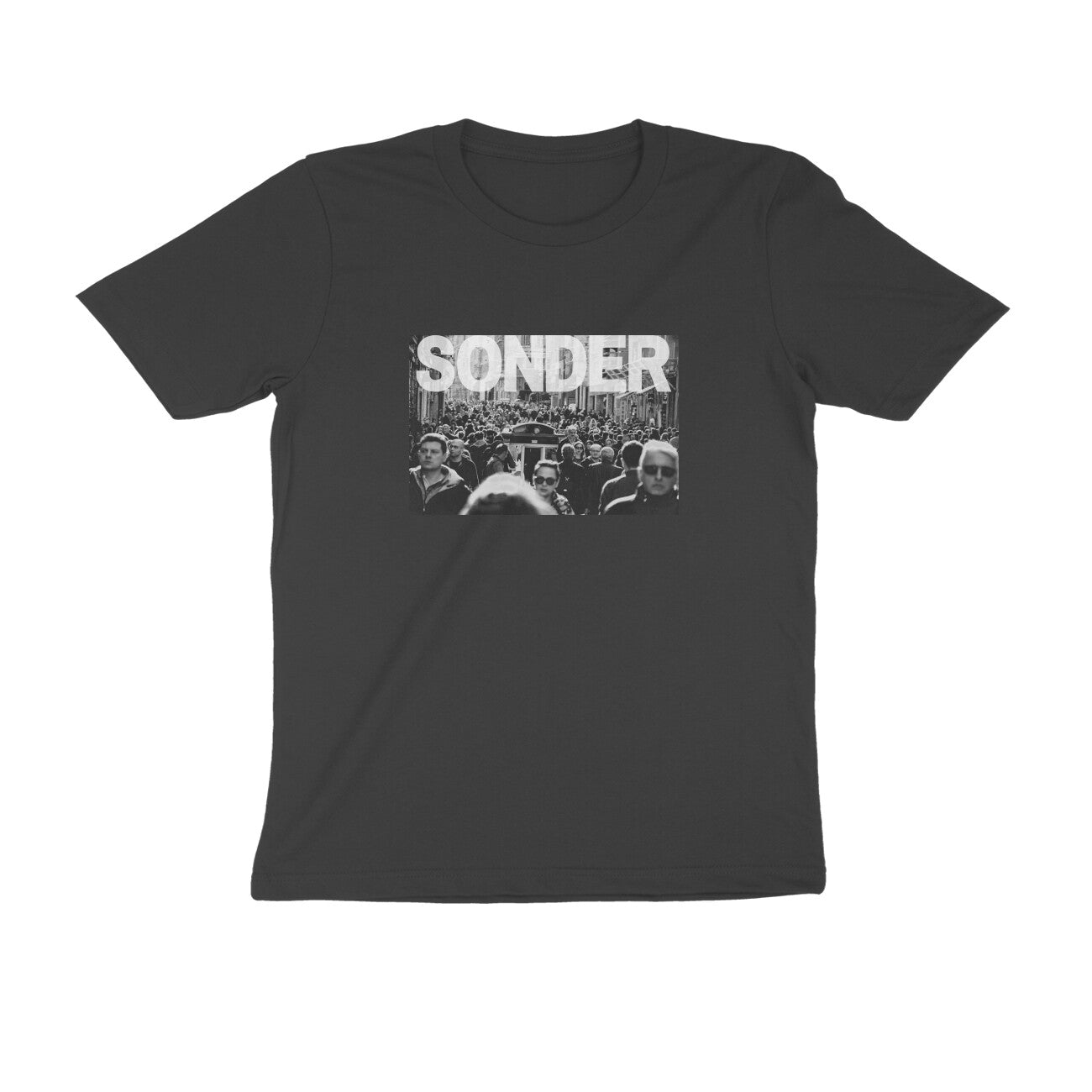 Sonder - Unisex Black Printed T-shirt