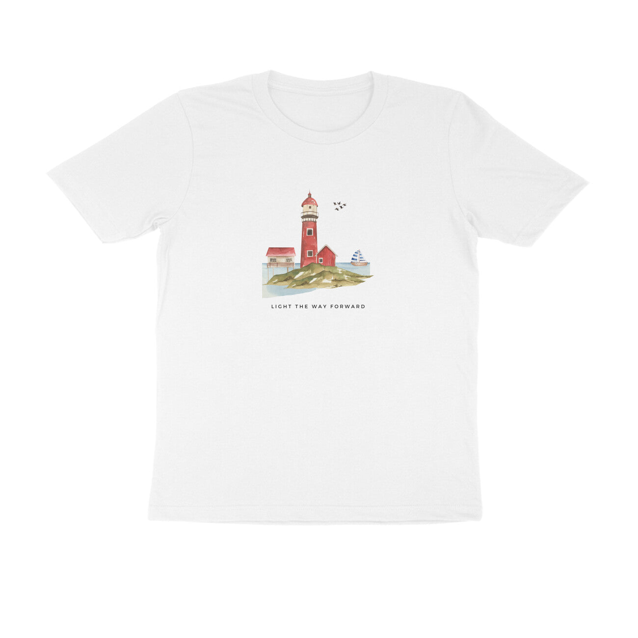 Light the Way - Unisex White Printed T-shirt
