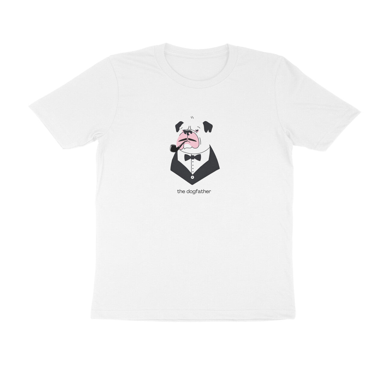 The Dogfather - Unisex White Printed T-shirt