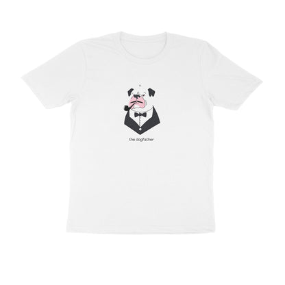 The Dogfather - Unisex White Printed T-shirt