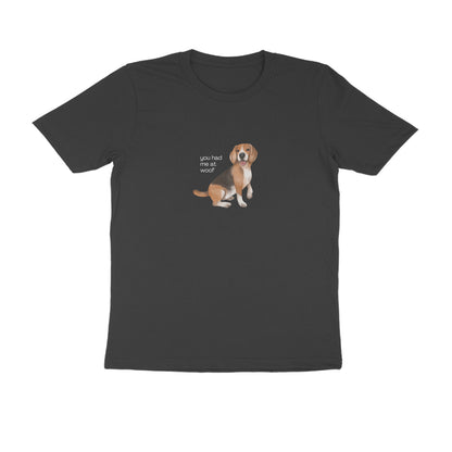Woof - Unisex Black Printed T-shirt
