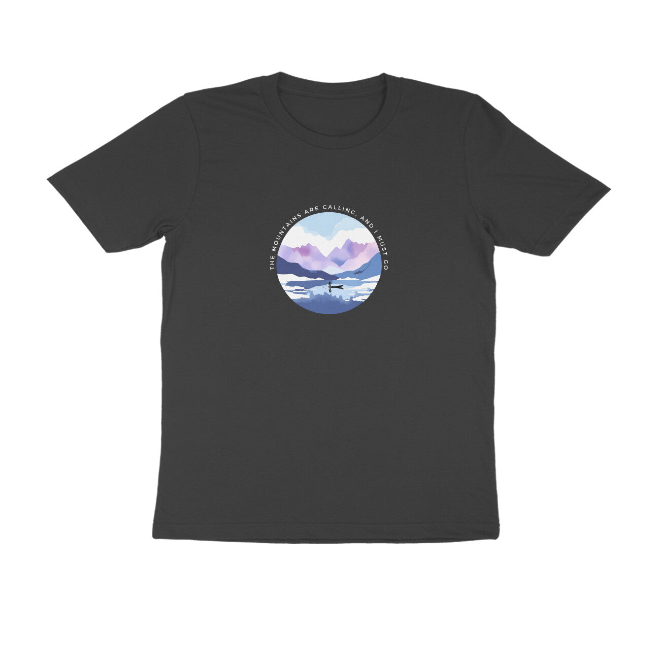 Mountain Calls - Unisex Black Printed T-shirt