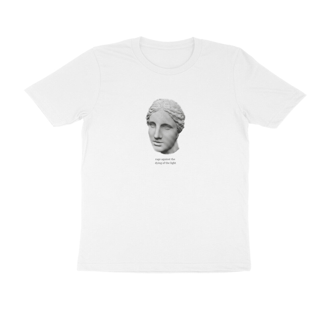 Rage - Unisex White Printed T-shirt