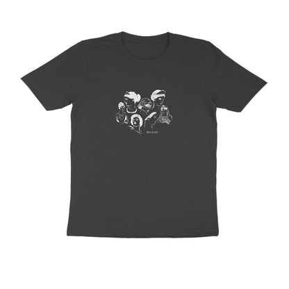 She is Art - Unisex Black Printed T-shirt