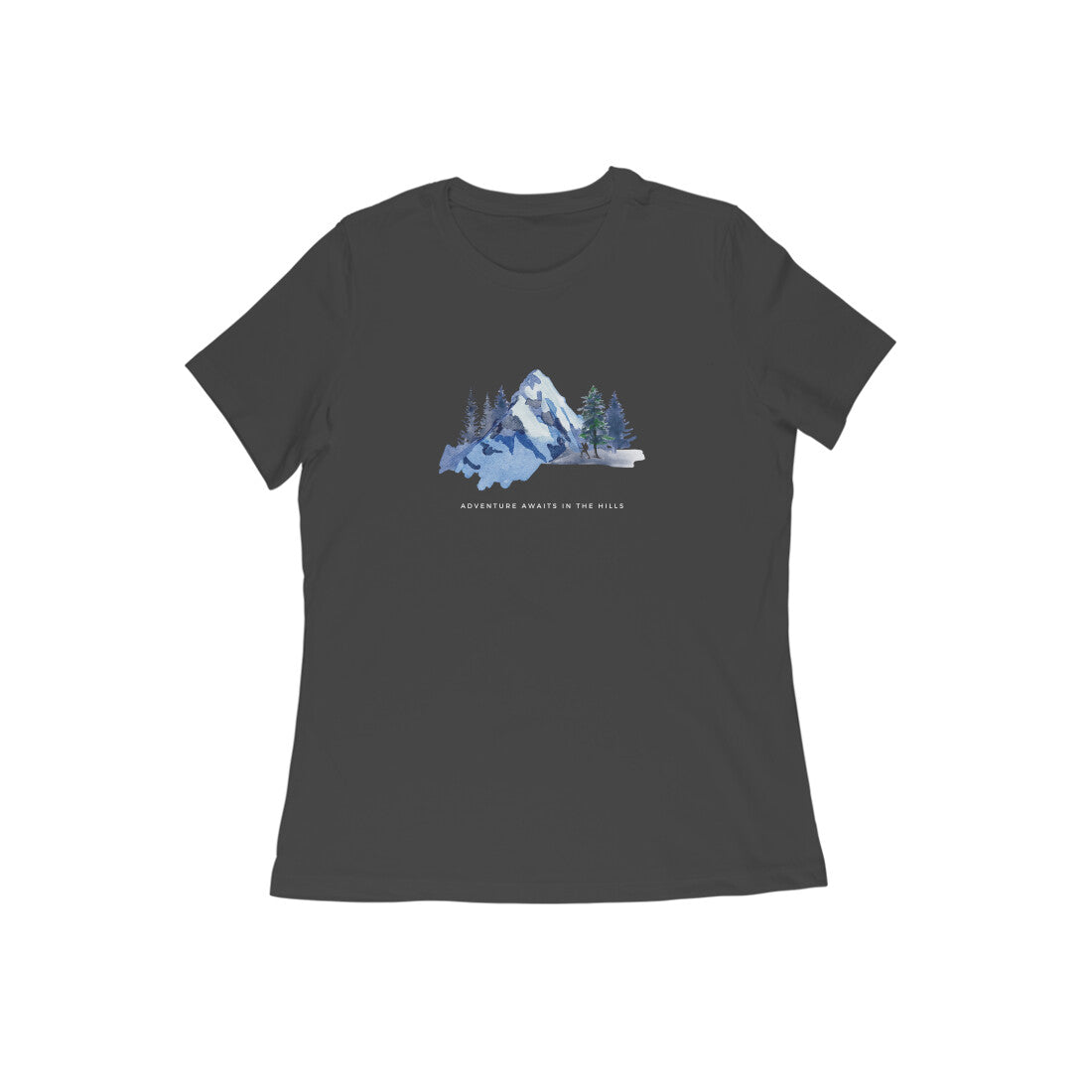 Mountain Adventure - Women's Black Printed T-shirt