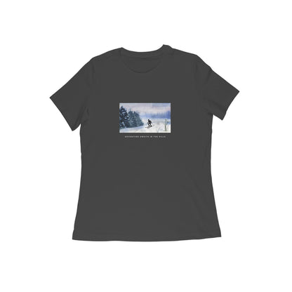 Hill Adventure - Women's Black Printed T-shirt