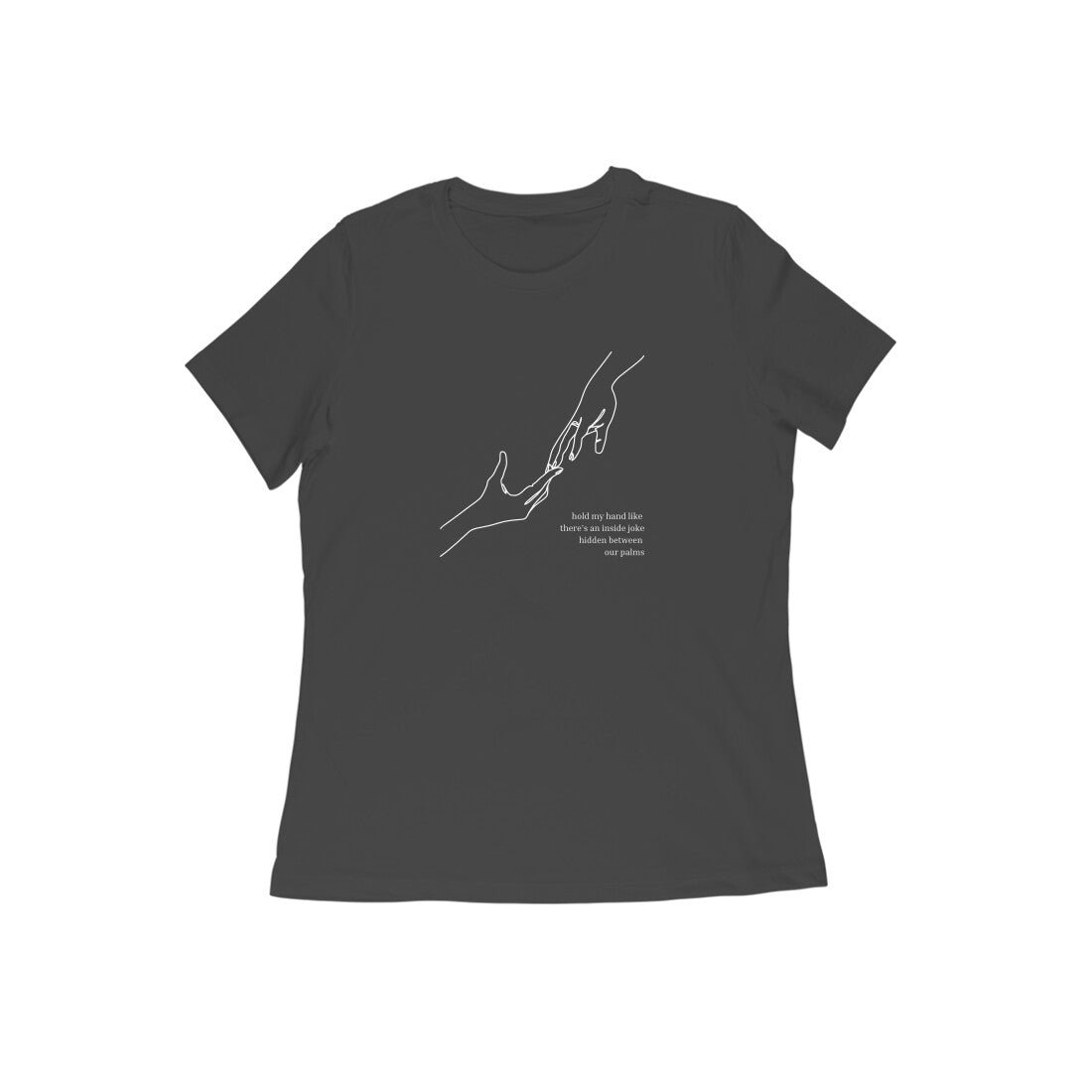 Our Hands - Women's Black Printed T-shirt