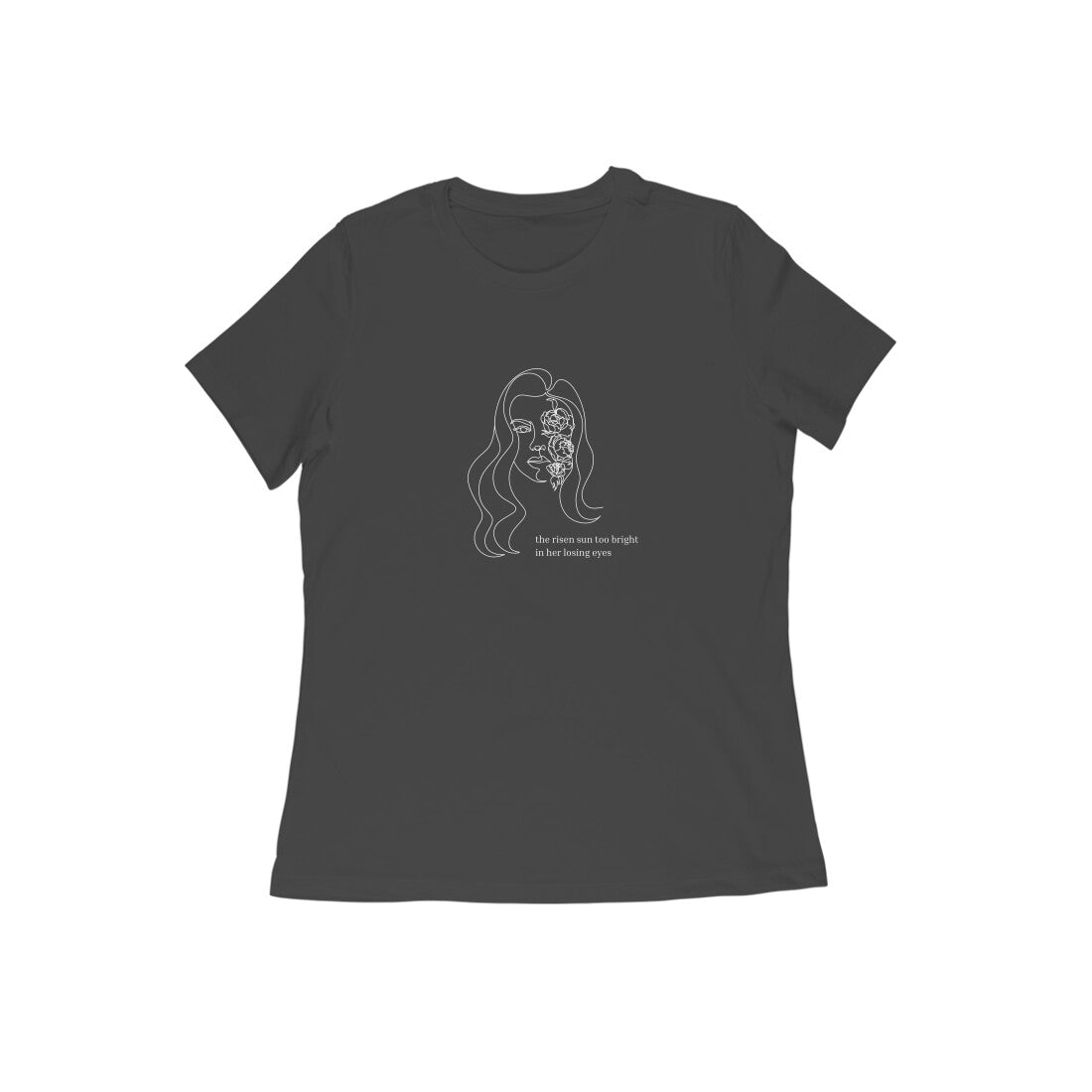 The Sun is too Bright - Women's Black Printed T-shirt