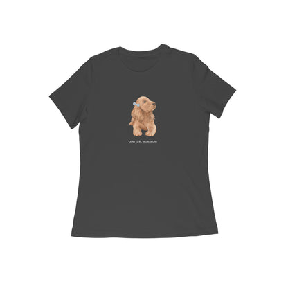 Bow Chic Wow Wow - Women's Black Printed T-shirt