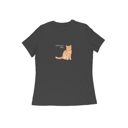 Judgemental Cat - Women's Black Printed T-shirt