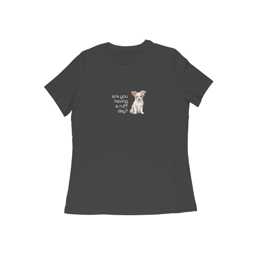 Ruff Day - Women's Black Printed T-shirt