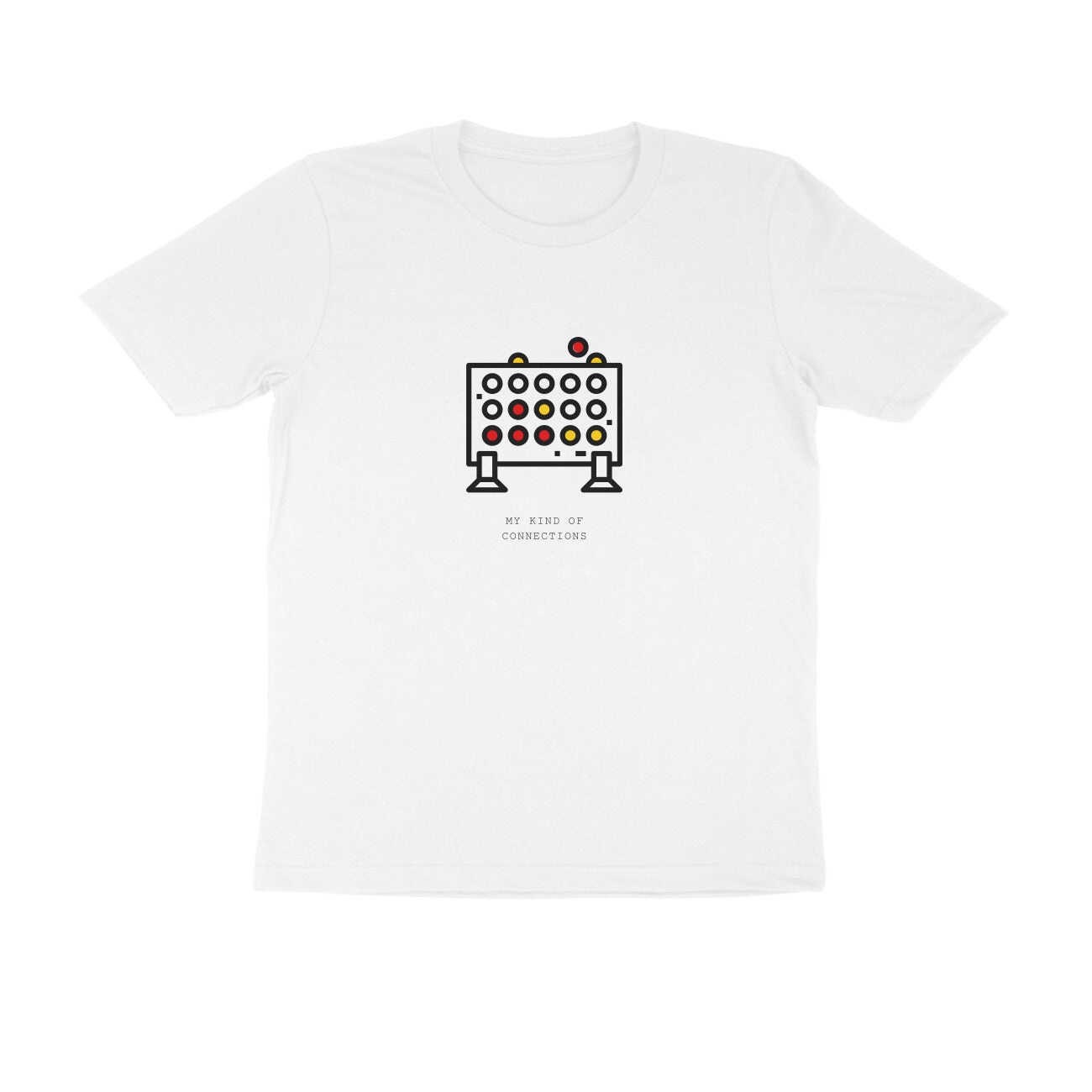 Connections - Unisex White Printed T-shirt