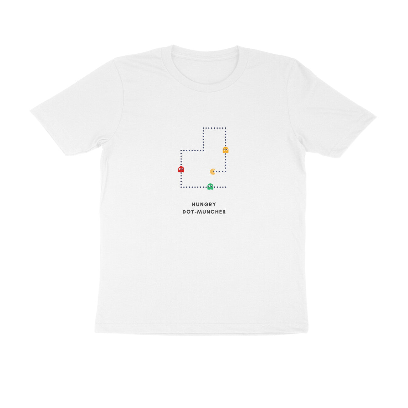 Pac-Man - Unisex White Printed T-shirt