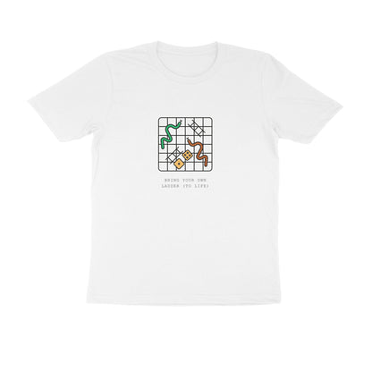 Snakes & Ladders - Unisex White Printed T-shirt