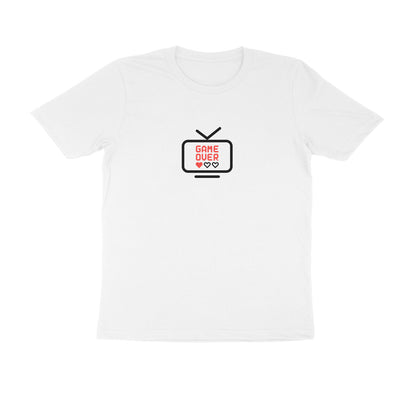 Game Over - Unisex White Printed T-shirt