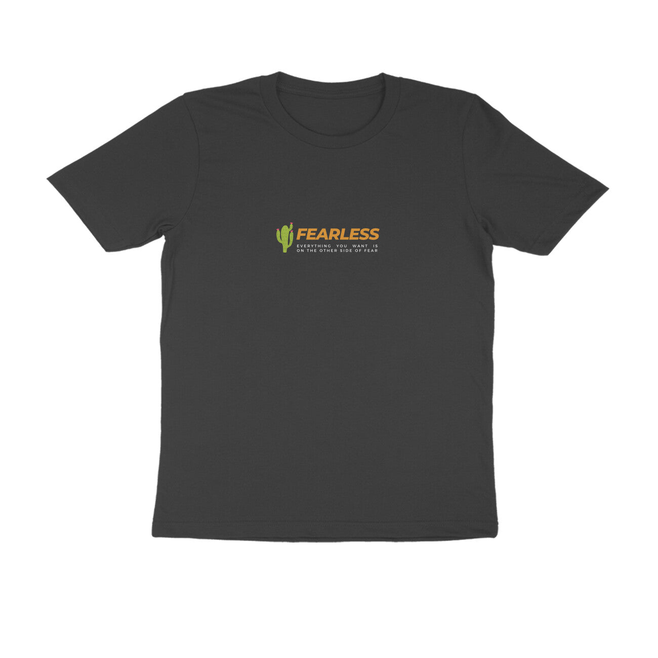 Fearless - Unisex Black Printed T-shirt