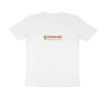 Fearless - Unisex White Printed T-shirt