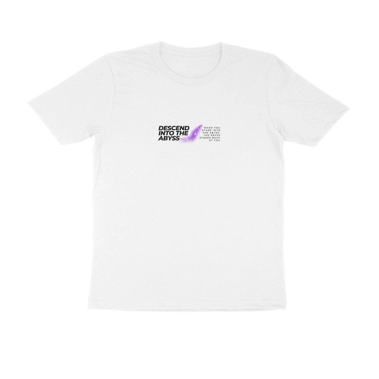 Abyss - Unisex White Printed T-shirt