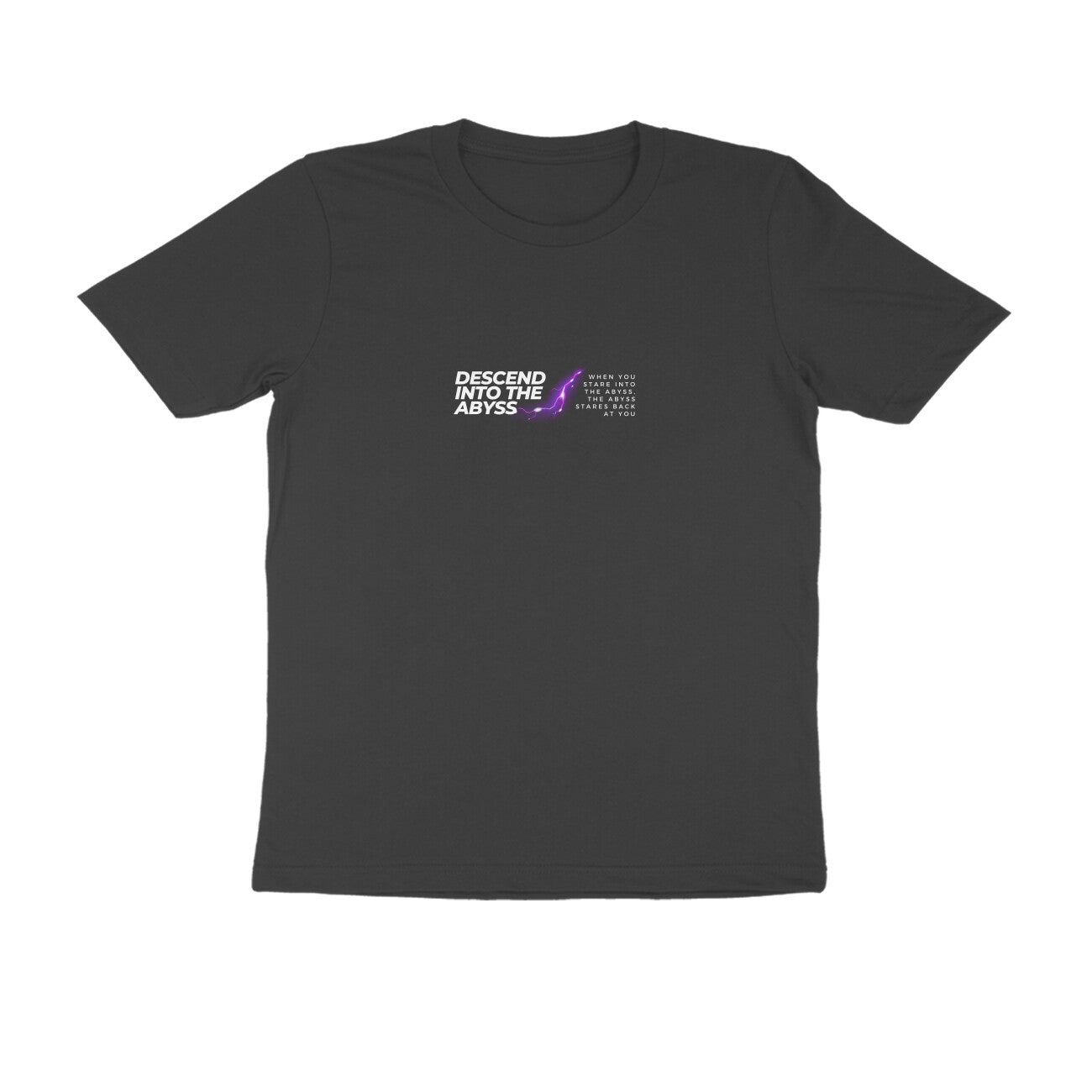 Abyss - Unisex Black Printed T-shirt