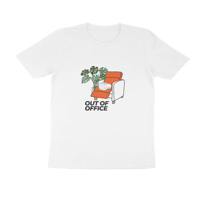 Out of Office - Unisex White Printed T-shirt